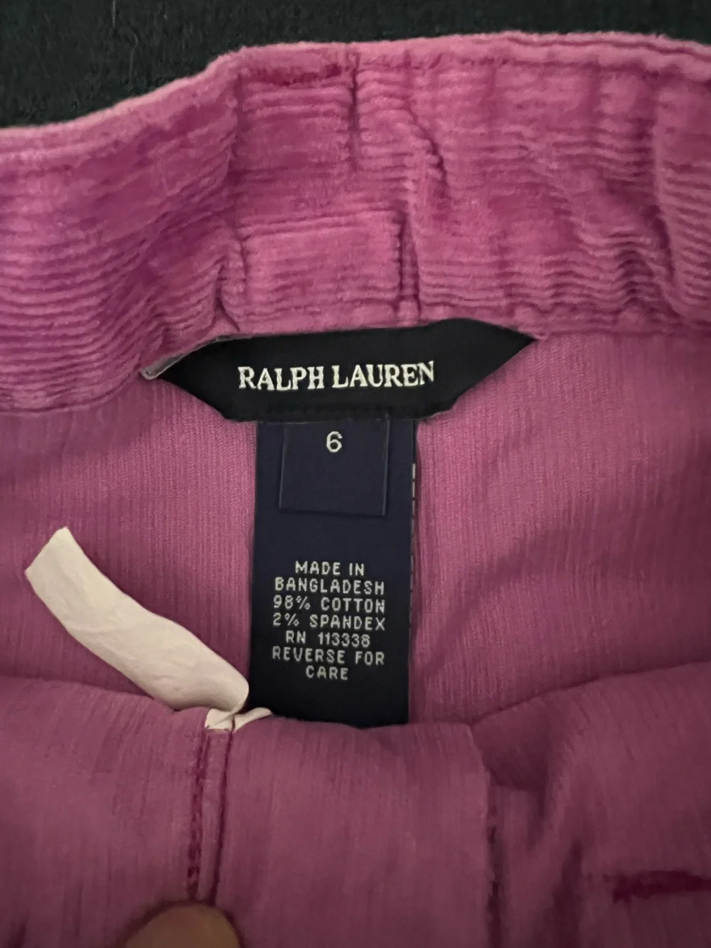 NWT Kids Ralph Lauren Pink Purple Corduroy Skirt with Light Teal Belt